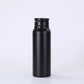Black water bottle on a white background