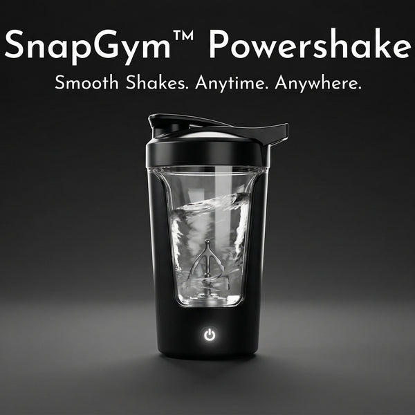 SnapGym Powershake with a dark background