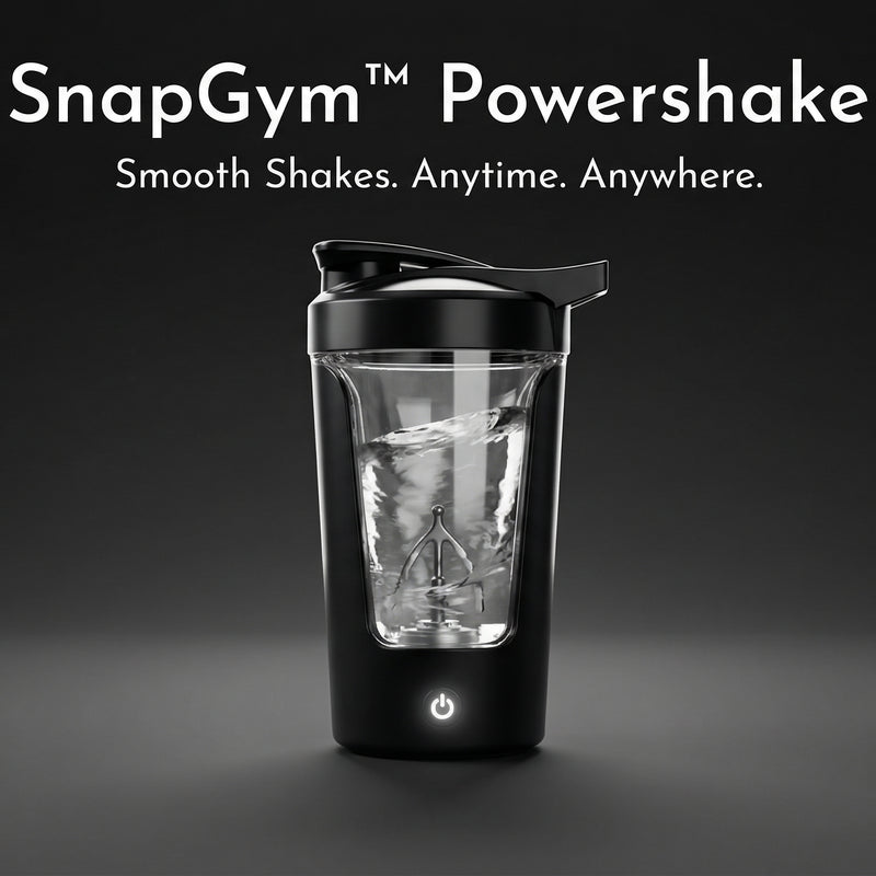 SnapGym Powershake with a dark background