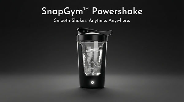 SnapGym Powershake with a dark background
