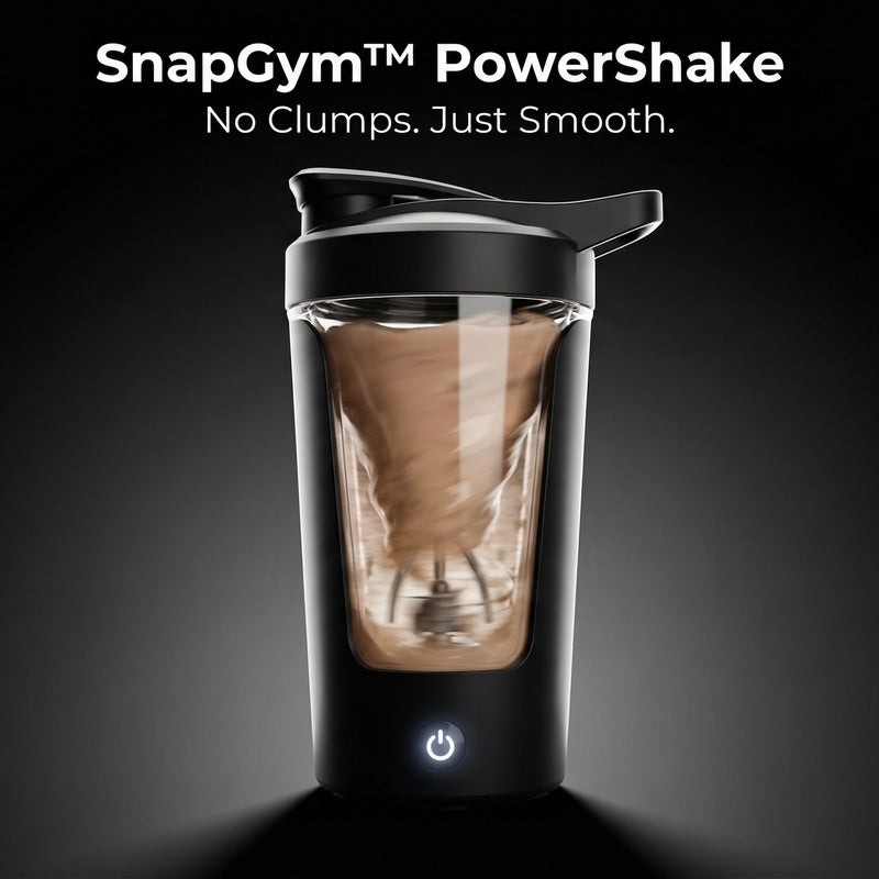 SnapGym Powershake with a dark background