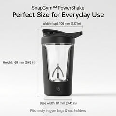 SnapGym Powershake with a dark background