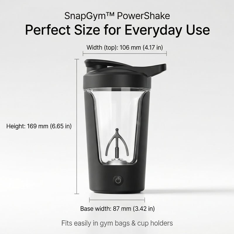 SnapGym Powershake with a dark background